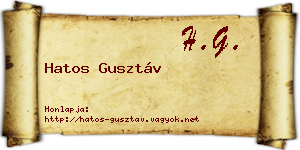Hatos Gusztáv névjegykártya