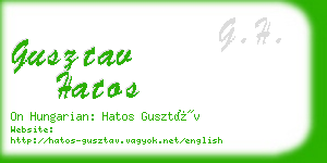 gusztav hatos business card